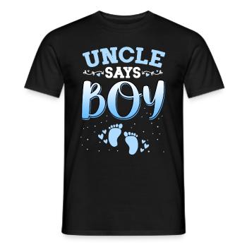 Onkel sagt, Mädchen Geschlecht enthüllt neugeborenes Mädchen Baby - Männer T-Shirt - Schwarz - Vorne - AI Model Male 178 light (178cm)