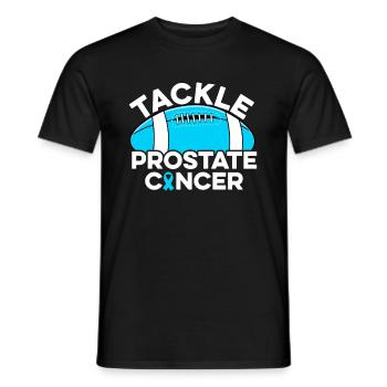 Prostatakrebs bekämpfen Fußball Prostatakrebs - Männer T-Shirt - Schwarz - Vorne - AI Model Male 178 light (178cm)