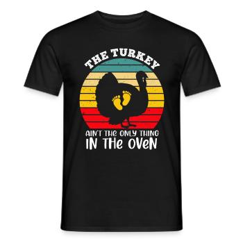 Drôle d’annonce de grossesse Révélation de bébé en famille - T-shirt homme - noir - Devant - AI Model Male 178 light (178cm)