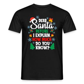 Drôle de Noël Père Noël Enfants et famille - T-shirt homme - noir - Devant - AI Model Male 178 light (178cm)