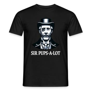 Sir Pups A Lot Sir Furz A Lot - Männer T-Shirt - Schwarz - Vorne - AI Model Male 178 light (178cm)