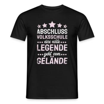 Volksschule Abgänger 2024 Tschüss Volksschule - Männer T-Shirt - Schwarz - Vorne - AI Model Male 178 light (178cm)