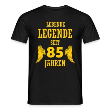 Lebende Legende 85 Jahre 85. Geburtstag - Männer T-Shirt - Schwarz - Vorne - AI Model Male 178 light (178cm)