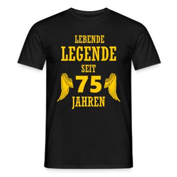 Lebende Legende 75 Jahre 75. geburtstag - Männer T-Shirt - Schwarz - Vorne - AI Model Male 178 light (178cm)