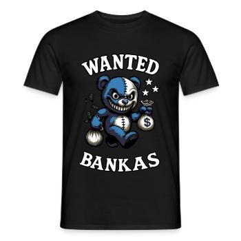 Wanted Bär - Männer T-Shirt - Schwarz - Vorne - AI Model Male 178 light (178cm)