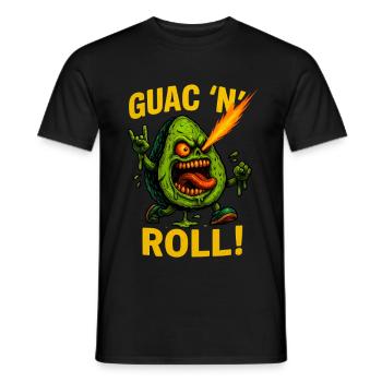 Guac ’n’ Roll - Männer T-Shirt - Schwarz - Vorne - AI Model Male 178 light (178cm)