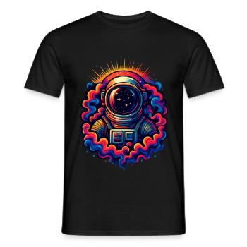 Kosmischer Trip - Männer T-Shirt - Schwarz - Vorne - AI Model Male 178 light (178cm)