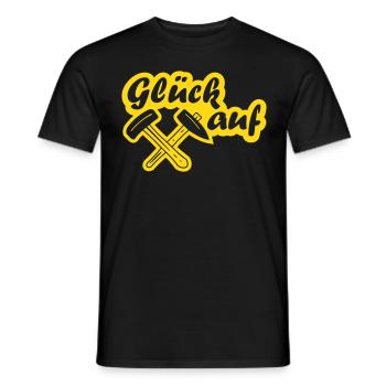 Glück Auf! - Männer T-Shirt - Schwarz - Vorne - AI Model Male 178 light (178cm)