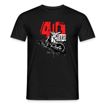 Snowboard - 40th Birthday - Men's T-Shirt - black - Front - AI Model Male 178 light (178cm)