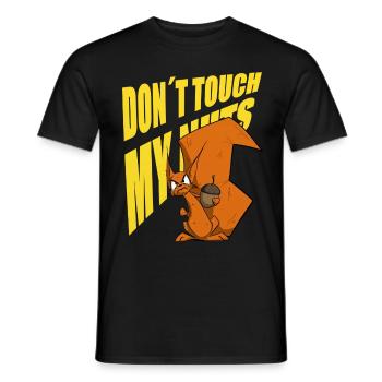 lustiges Eichhörnchen Shirt Sticker Männer Sprüche - Männer T-Shirt - Schwarz - Vorne - AI Model Male 178 light (178cm)