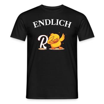 Endlich Rente Humor Ente Geschenk - Männer T-Shirt - Schwarz - Vorne - AI Model Male 178 light (178cm)