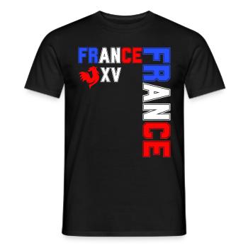 drapeau france cadeau, cadeau france drapeau - T-shirt homme - noir - Devant - AI Model Male 178 light (178cm)