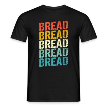 Brot Lustig Backshop Bäckerei Retro Brot Laib - Männer T-Shirt - Schwarz - Vorne - AI Model Male 178 light (178cm)