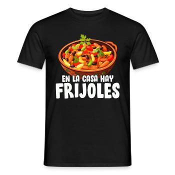 En La Casa Hay Frijoles Mexican Cuisine Mom - Men's T-Shirt - black - Front - AI Model Male 178 light (178cm)