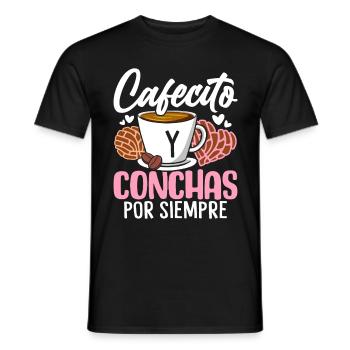 Cafecito Conchas Por Siempre Funny Mexican Sweet - T-shirt homme - noir - Devant - AI Model Male 178 light (178cm)