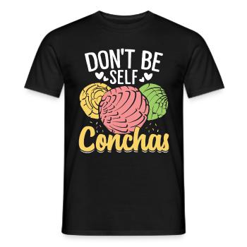 Don’t Be Self Conchas Drôle Mexicain Sweet Bun - T-shirt homme - noir - Devant - AI Model Male 178 light (178cm)