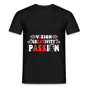 Vision Creativity Passion - Männer T-Shirt - Schwarz - Vorne - AI Model Male 178 light (178cm)