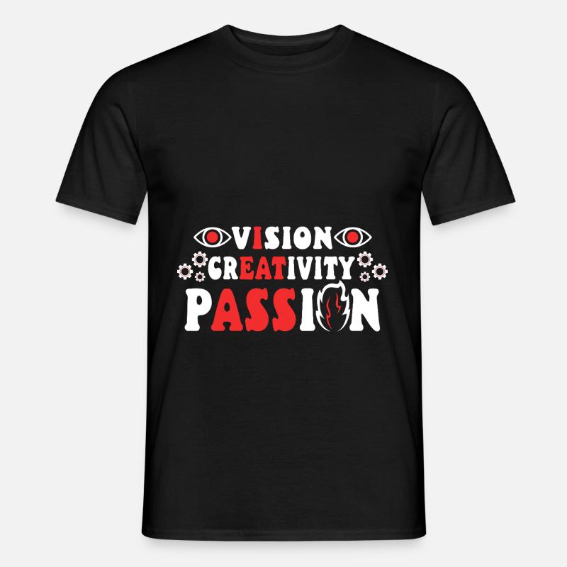 Vision Creativity Passion - Männer T-Shirt - Schwarz