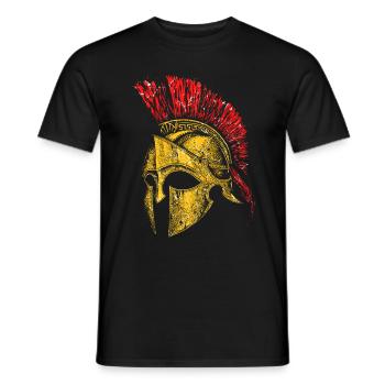 Casque Sparta Grèce Rome Romains Ancient Warriors - T-shirt homme - noir - Devant - AI Model Male 178 light (178cm)