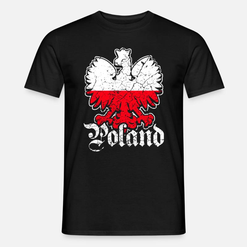 Poland flag eagle - Men’s T-shirt - black