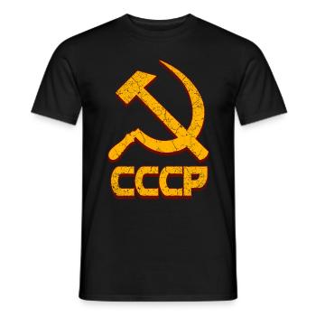 URSS - Union soviétique - Marteau et faucher - T-shirt homme - noir - Devant - AI Model Male 178 light (178cm)