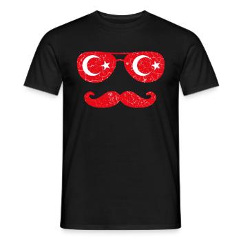 Drôle de t-shirt turc - T-shirt homme - noir - Devant - AI Model Male 178 light (178cm)