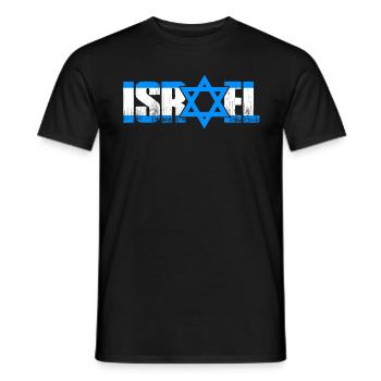 Israel Fan - Men's T-Shirt - black - Front - AI Model Male 178 light (178cm)