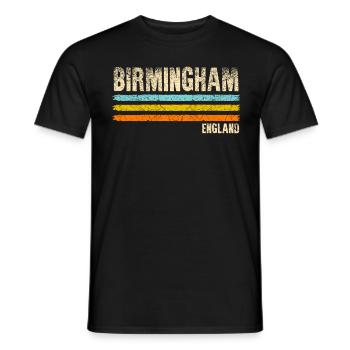 Birmingham England - Männer T-Shirt - Schwarz - Vorne - AI Model Male 178 light (178cm)