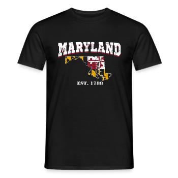 Maryland est. 1788 - Männer T-Shirt - Schwarz - Vorne - AI Model Male 178 light (178cm)