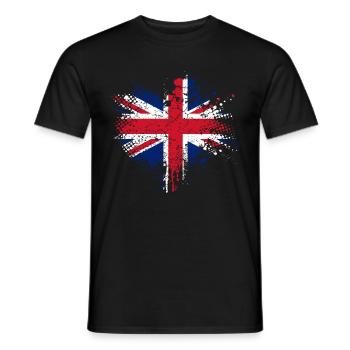 Union Jack - Britische Flagge - Männer T-Shirt - Schwarz - Vorne - AI Model Male 178 light (178cm)