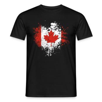 Canada Flag - Men's T-Shirt - black - Front - AI Model Male 178 light (178cm)