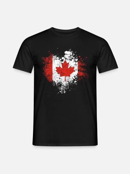 Kanada Flagge - Männer T-Shirt - Schwarz