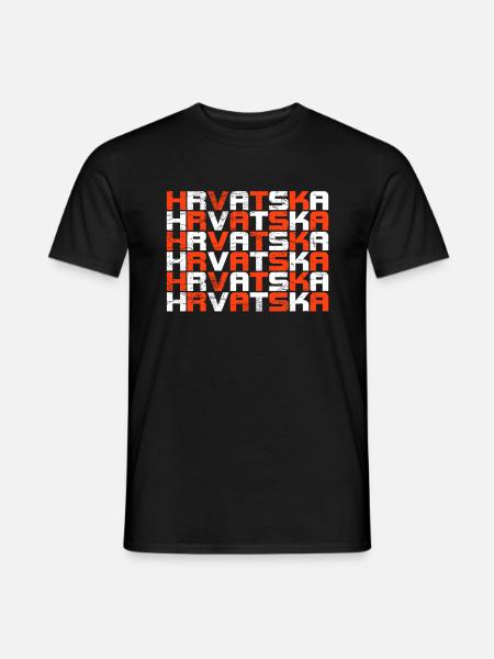 Hrvatska - Männer T-Shirt - Schwarz