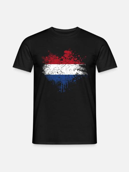 Netherlands Flag - Men's T-Shirt - black