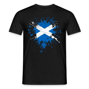 Schottland Flagge - Männer T-Shirt - Schwarz - Vorne - AI Model Male 178 light (178cm)