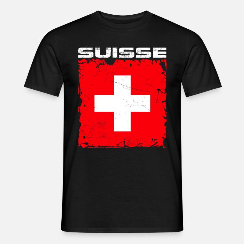 Schweiz Fan - Männer T-Shirt - Schwarz