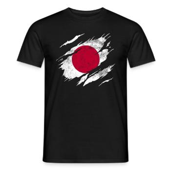 Japan Flag - Men's T-Shirt - black - Front - AI Model Male 178 light (178cm)
