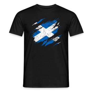 Scotland flag - Men's T-Shirt - black - Front - AI Model Male 178 light (178cm)