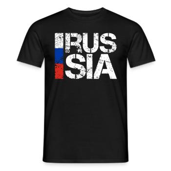 Russie - T-shirt homme - noir - Devant - AI Model Male 178 light (178cm)