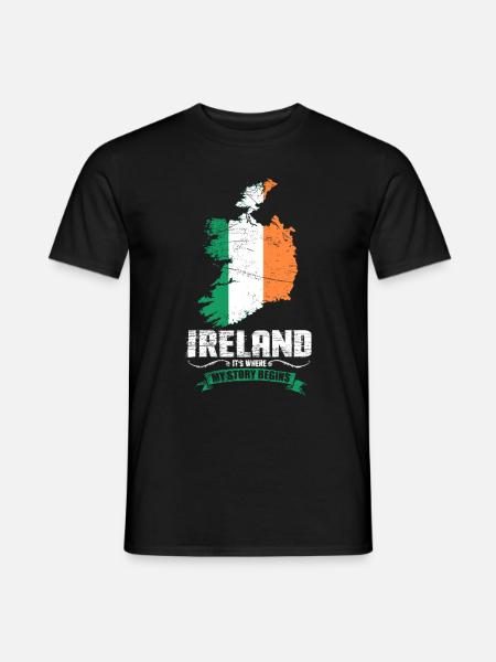 Irland - Männer T-Shirt - Schwarz