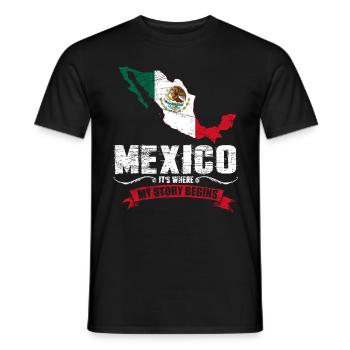 Mexique - T-shirt homme - noir - Devant - AI Model Male 178 light (178cm)