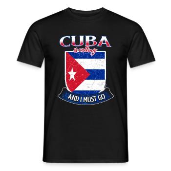 Kuba - Männer T-Shirt - Schwarz - Vorne - AI Model Male 178 light (178cm)