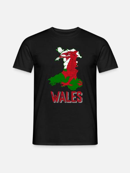 Wales - Men's T-Shirt - black