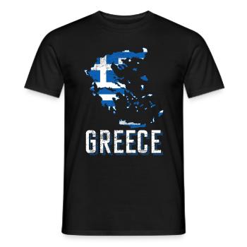 Greece Fan - Men's T-Shirt - black - Front - AI Model Male 178 light (178cm)