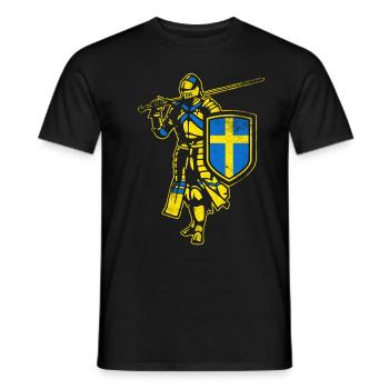 Schwedischer Ritter - Männer T-Shirt - Schwarz - Vorne - AI Model Male 178 light (178cm)