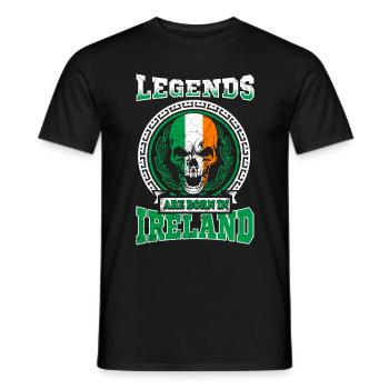 Legends are born in Ireland - Men's T-Shirt - black - Front - AI Model Male 178 light (178cm)