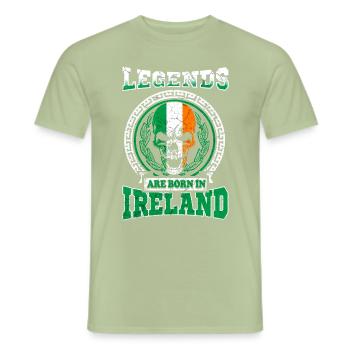 Legends are born in Ireland - Men's T-Shirt - sage - Front - AI Model Male 178 light (178cm)
