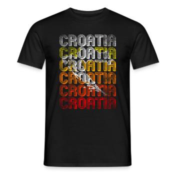 Croatie - T-shirt homme - noir - Devant - AI Model Male 178 light (178cm)