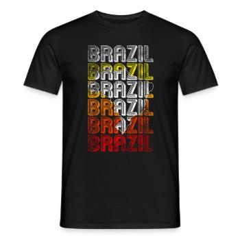 Brasilien - Männer T-Shirt - Schwarz - Vorne - AI Model Male 178 light (178cm)