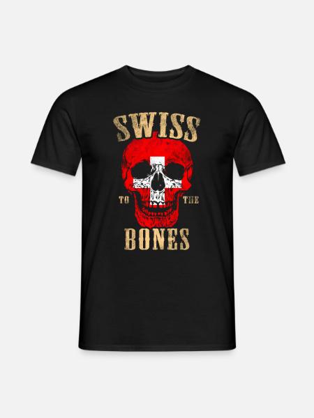 Swiss to the bone - Men's T-Shirt - black